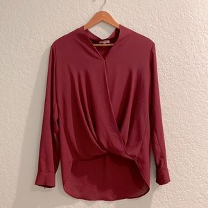 ‘Pleione’ Burgundy Blouse - Size Small